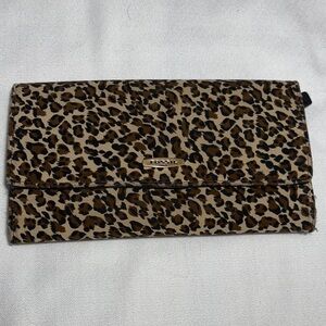 Fossil Vintage Cheetah/ Leopard Print Nylon Wallet